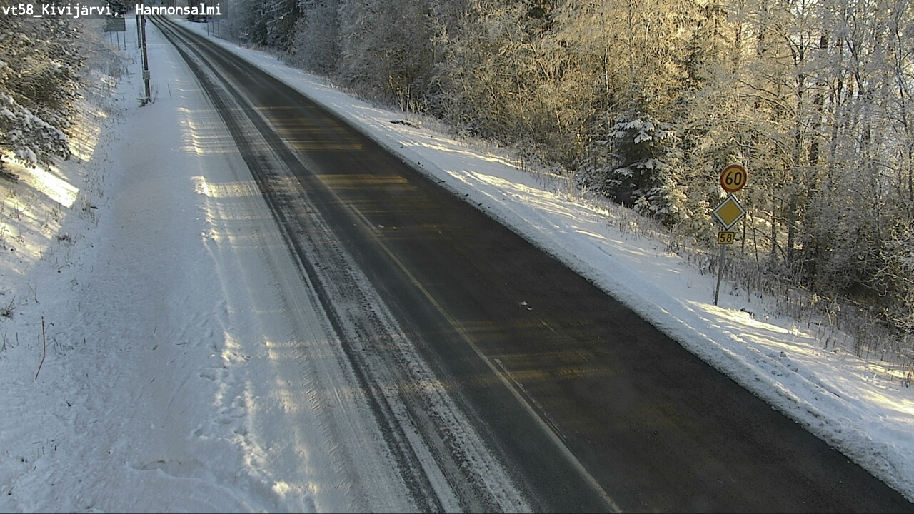 Weather Camera Image Road 58 Kivijärvi, Hannonsalmi, Kivijärvi, Keski-Suomi