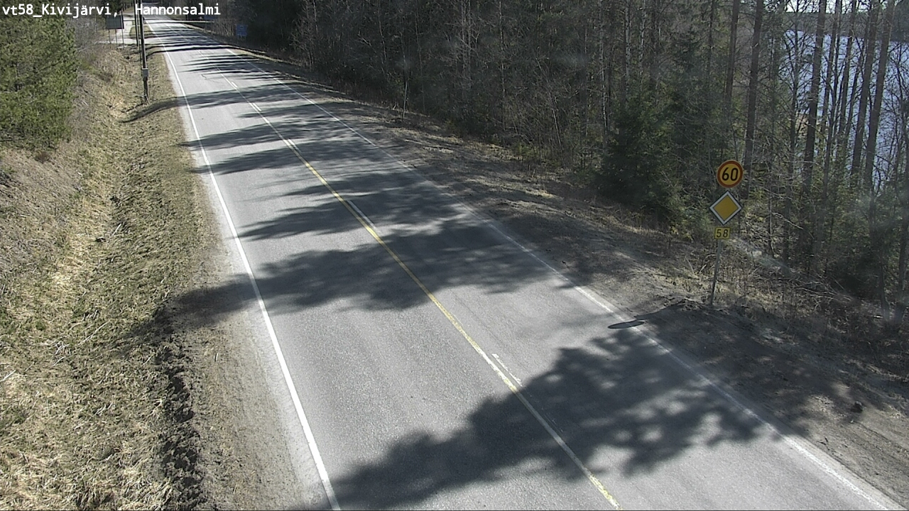 Weather Camera Image Road 58 Kivijärvi, Hannonsalmi, Kivijärvi, Keski-Suomi