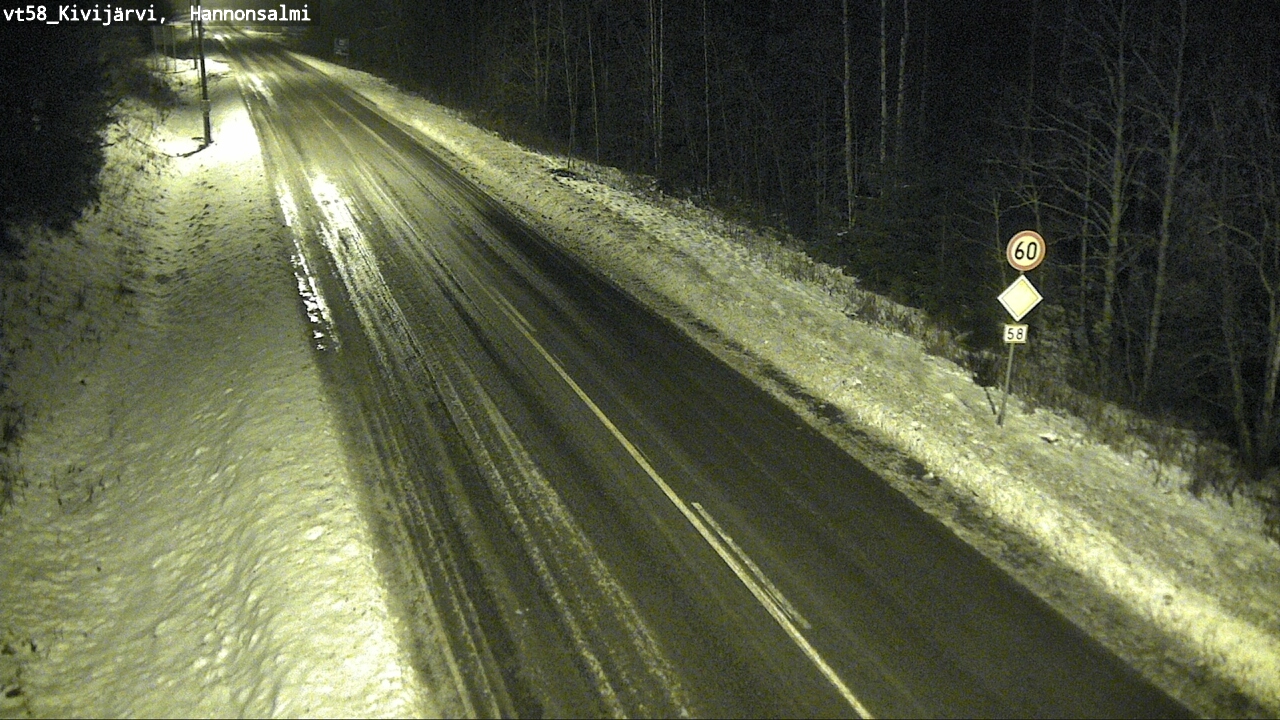 Weather Camera Image Road 58 Kivijärvi, Hannonsalmi, Kivijärvi, Keski-Suomi