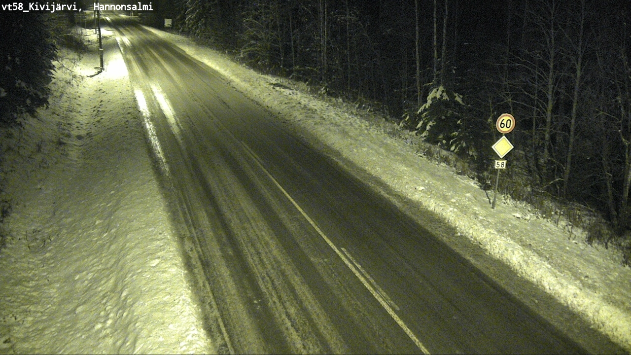Weather Camera Image Road 58 Kivijärvi, Hannonsalmi, Kivijärvi, Keski-Suomi