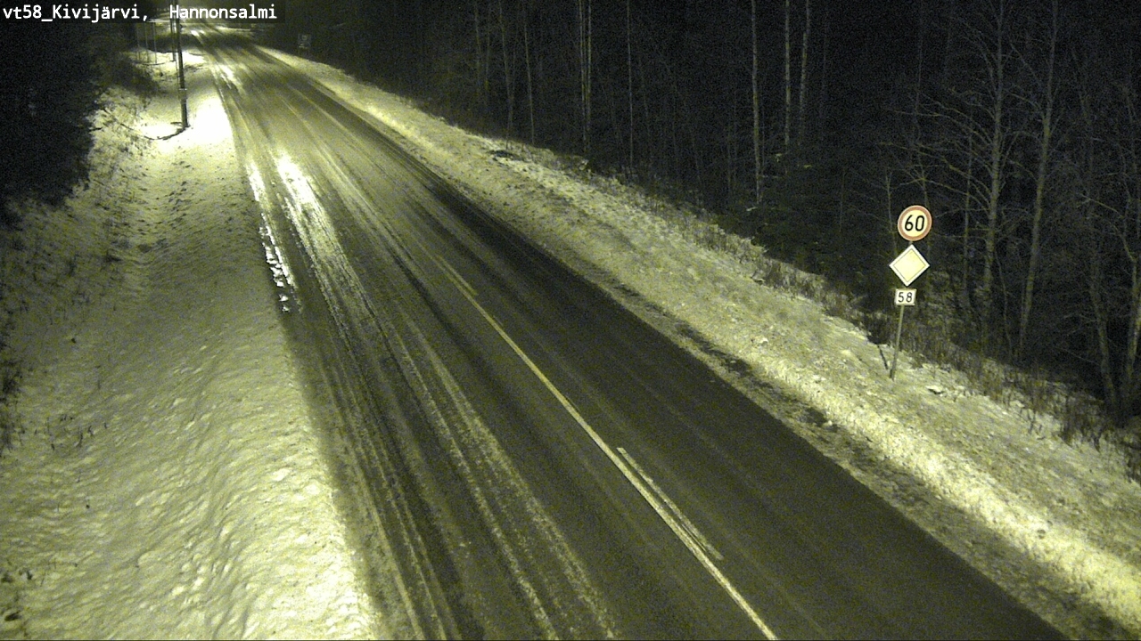 Weather Camera Image Road 58 Kivijärvi, Hannonsalmi, Kivijärvi, Keski-Suomi
