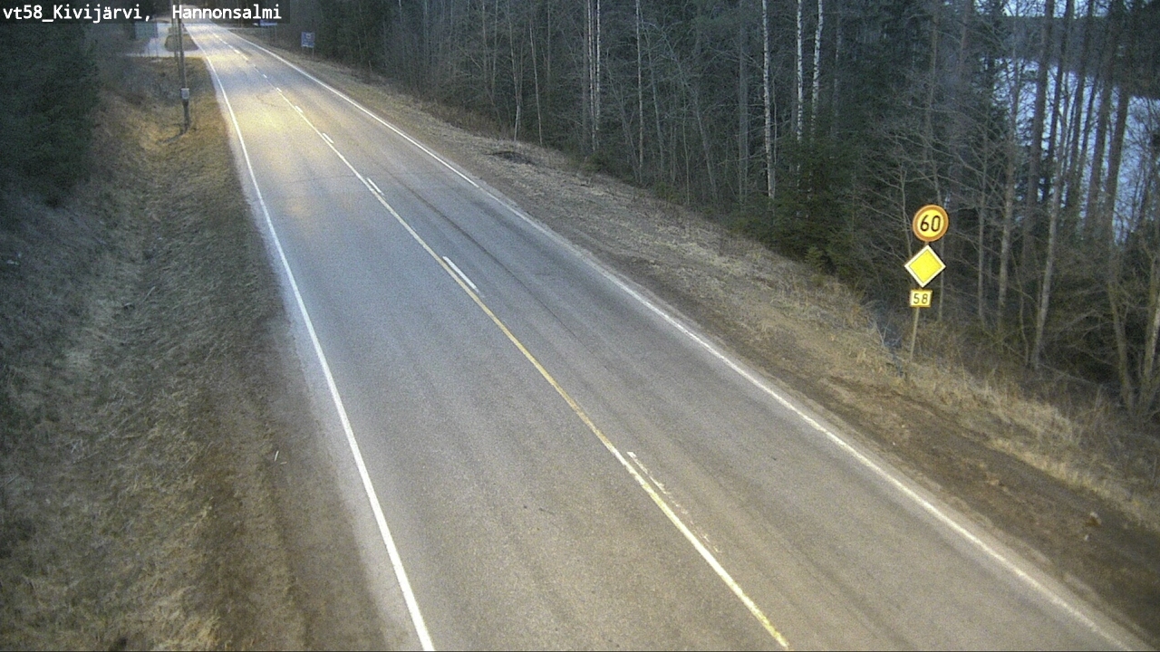 Weather Camera Image Road 58 Kivijärvi, Hannonsalmi, Kivijärvi, Keski-Suomi