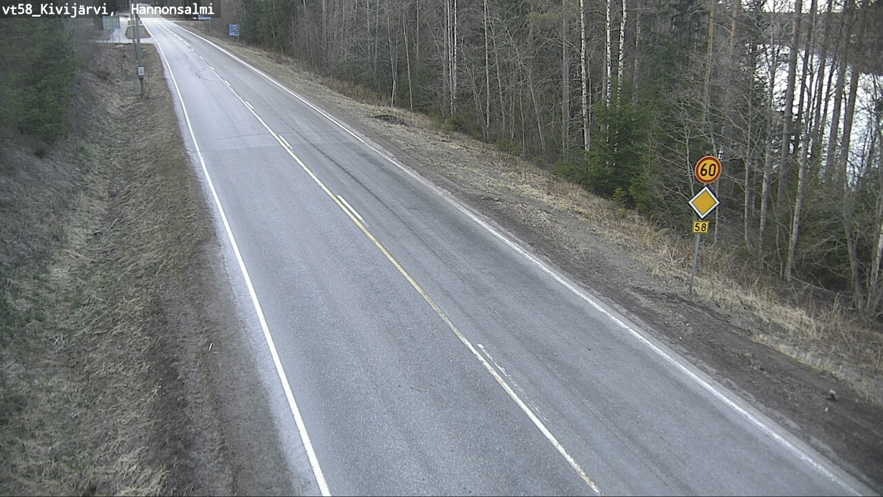 Weather Camera Image Väg 58 Kivijärvi, Hannonsalmi, Kivijärvi, Keski-Suomi