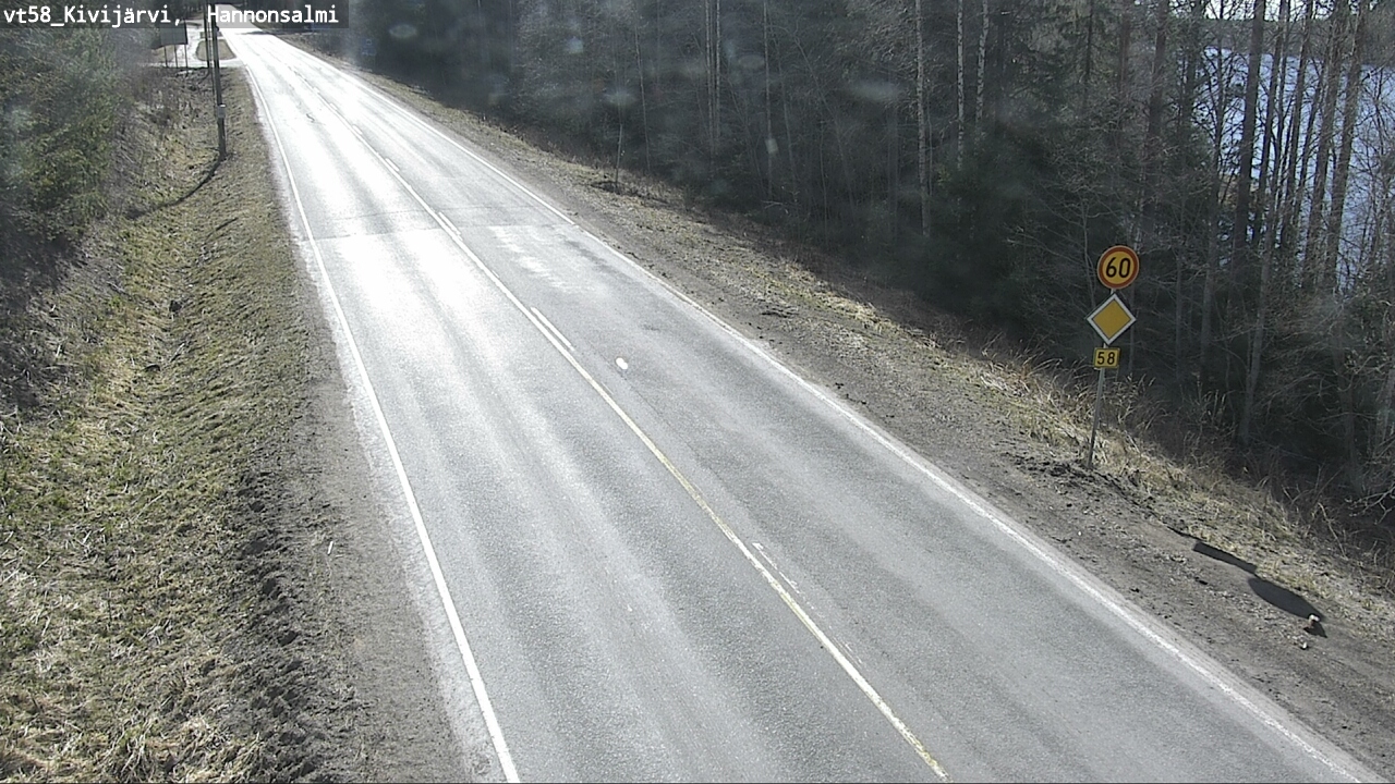 Weather Camera Image Road 58 Kivijärvi, Hannonsalmi, Kivijärvi, Keski-Suomi