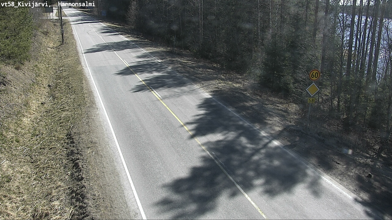 Weather Camera Image Road 58 Kivijärvi, Hannonsalmi, Kivijärvi, Keski-Suomi