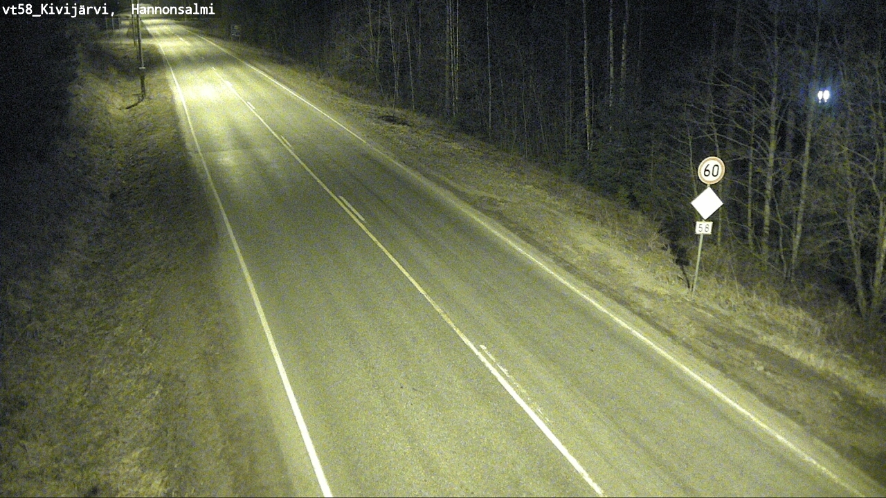 Weather Camera Image Road 58 Kivijärvi, Hannonsalmi, Kivijärvi, Keski-Suomi