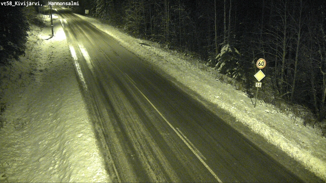Weather Camera Image Road 58 Kivijärvi, Hannonsalmi, Kivijärvi, Keski-Suomi