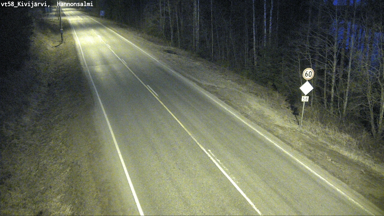 Weather Camera Image Road 58 Kivijärvi, Hannonsalmi, Kivijärvi, Keski-Suomi