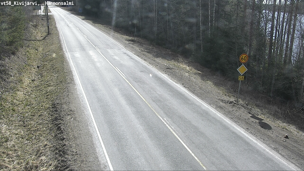 Weather Camera Image Road 58 Kivijärvi, Hannonsalmi, Kivijärvi, Keski-Suomi