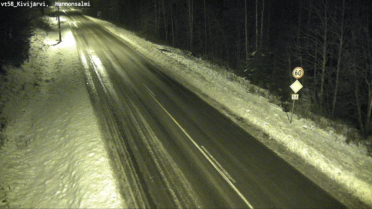 Weather Camera Image Road 58 Kivijärvi, Hannonsalmi, Kivijärvi, Keski-Suomi