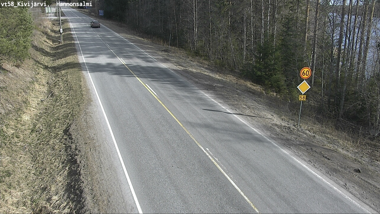 Weather Camera Image Road 58 Kivijärvi, Hannonsalmi, Kivijärvi, Keski-Suomi