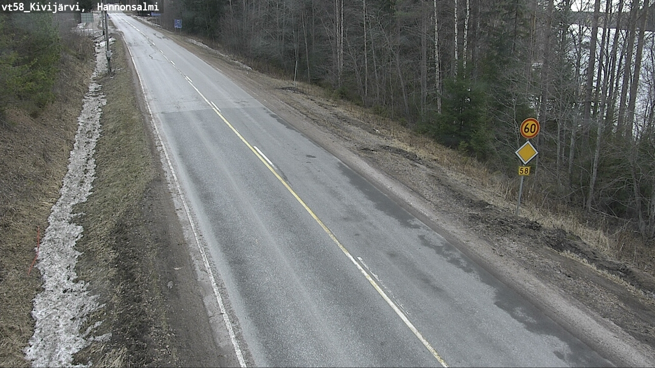 Weather Camera Image Road 58 Kivijärvi, Hannonsalmi, Kivijärvi, Keski-Suomi