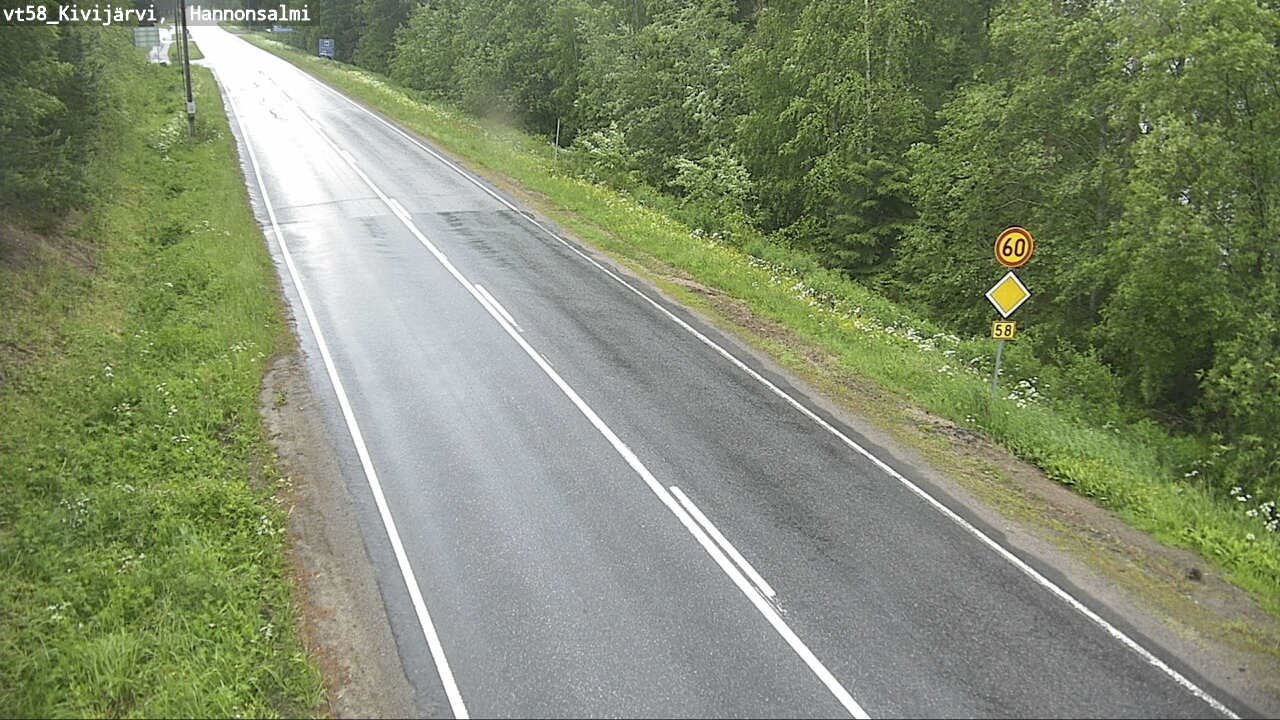 Weather Camera Image Road 58 Kivijärvi, Hannonsalmi, Kivijärvi, Keski-Suomi