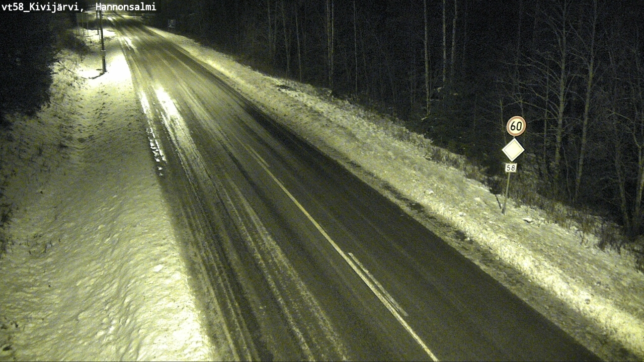 Weather Camera Image Road 58 Kivijärvi, Hannonsalmi, Kivijärvi, Keski-Suomi