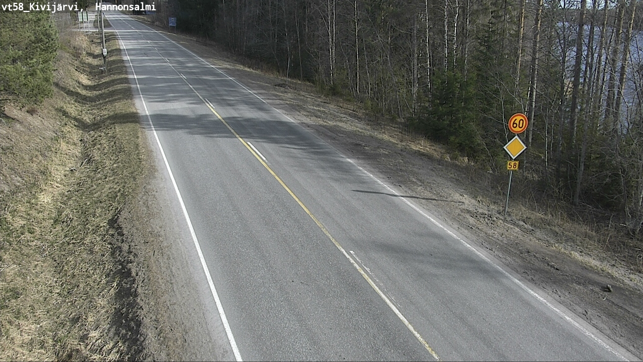 Weather Camera Image Road 58 Kivijärvi, Hannonsalmi, Kivijärvi, Keski-Suomi