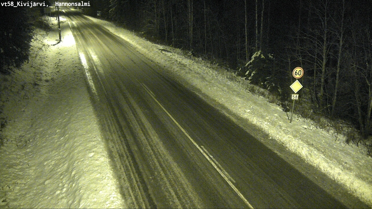 Weather Camera Image Road 58 Kivijärvi, Hannonsalmi, Kivijärvi, Keski-Suomi