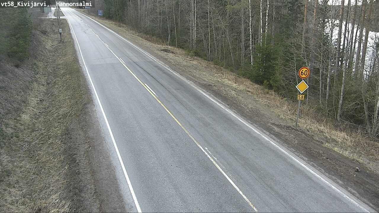 Weather Camera Image Väg 58 Kivijärvi, Hannonsalmi, Kivijärvi, Keski-Suomi