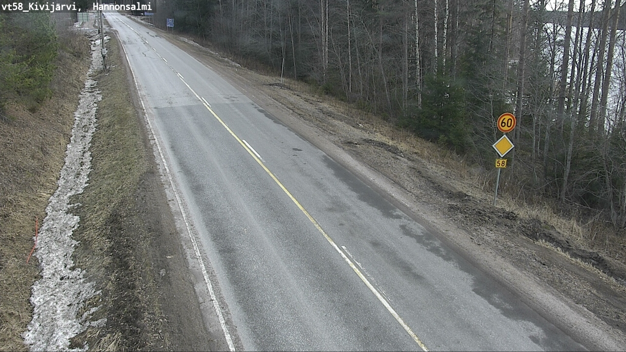 Weather Camera Image Road 58 Kivijärvi, Hannonsalmi, Kivijärvi, Keski-Suomi