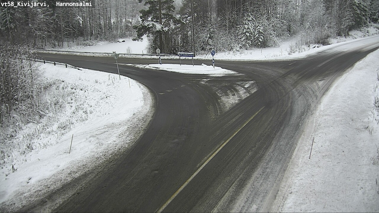 Weather Camera Image Väg 58 Kivijärvi, Hannonsalmi, Kivijärvi, Keski-Suomi