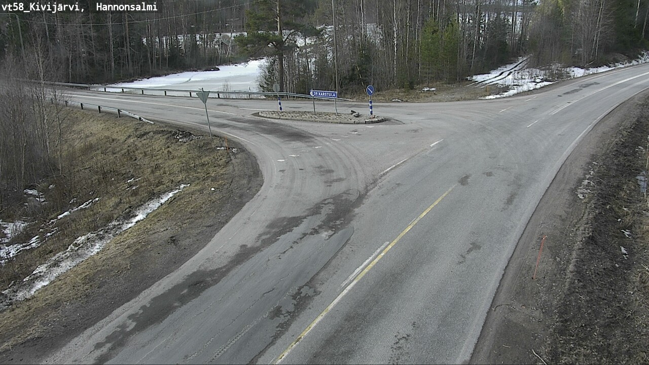 Weather Camera Image Road 58 Kivijärvi, Hannonsalmi, Kivijärvi, Keski-Suomi