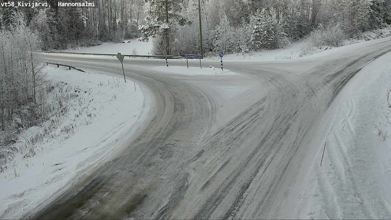 Weather Camera Image Road 58 Kivijärvi, Hannonsalmi, Kivijärvi, Keski-Suomi