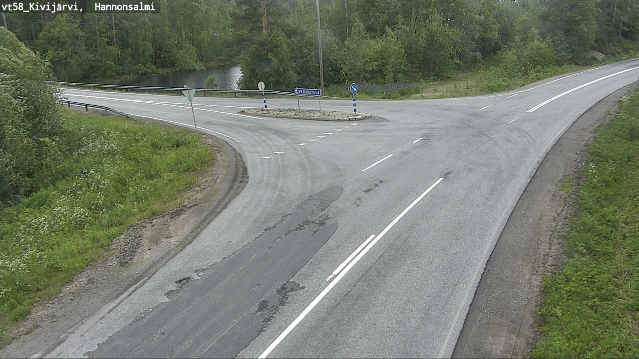 Weather Camera Image Road 58 Kivijärvi, Hannonsalmi, Kivijärvi, Keski-Suomi