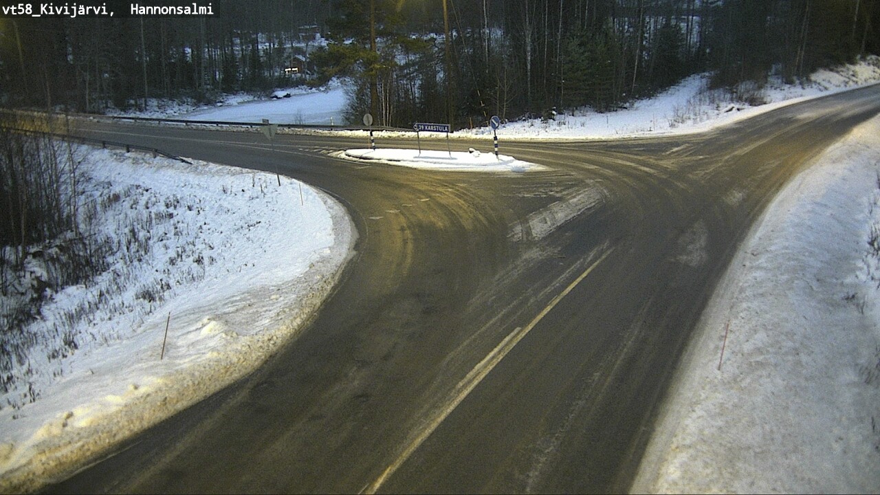 Weather Camera Image Road 58 Kivijärvi, Hannonsalmi, Kivijärvi, Keski-Suomi