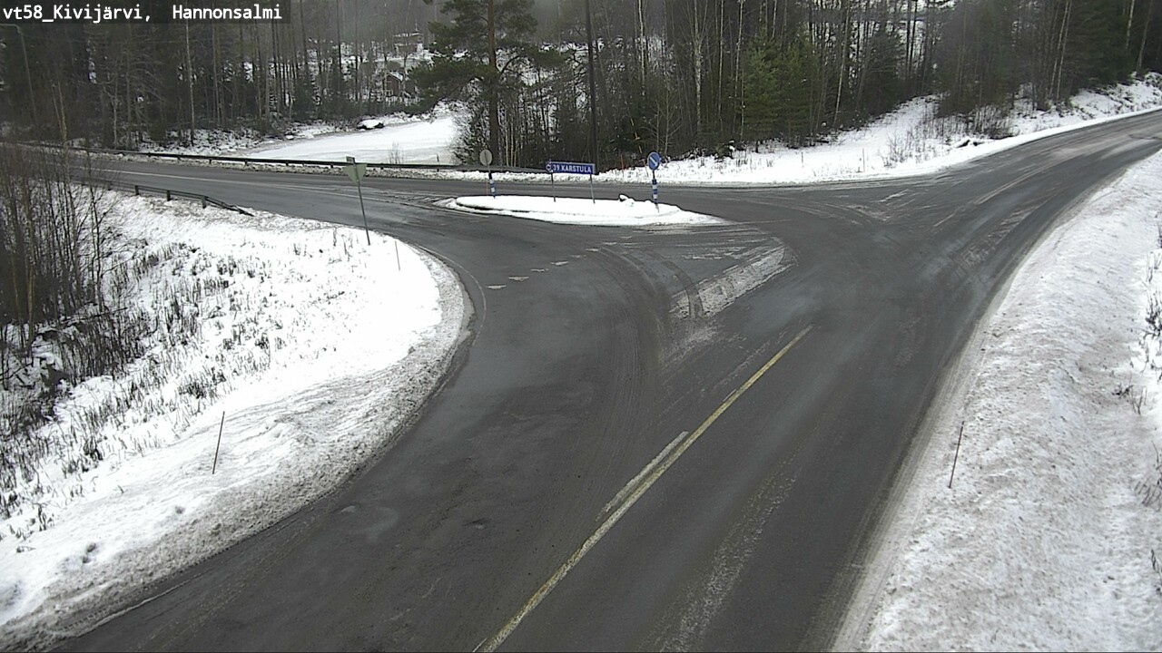 Weather Camera Image Road 58 Kivijärvi, Hannonsalmi, Kivijärvi, Keski-Suomi