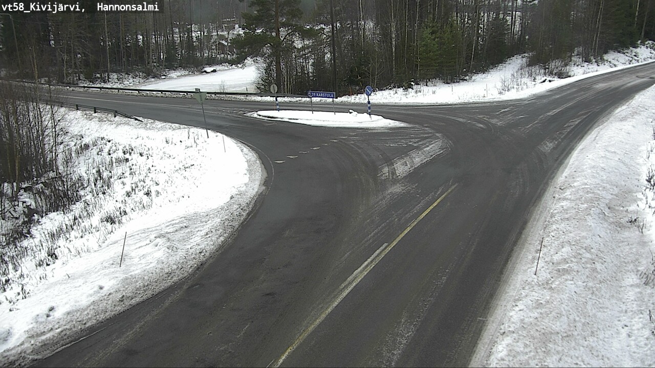 Weather Camera Image Road 58 Kivijärvi, Hannonsalmi, Kivijärvi, Keski-Suomi