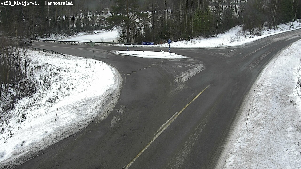 Weather Camera Image Road 58 Kivijärvi, Hannonsalmi, Kivijärvi, Keski-Suomi