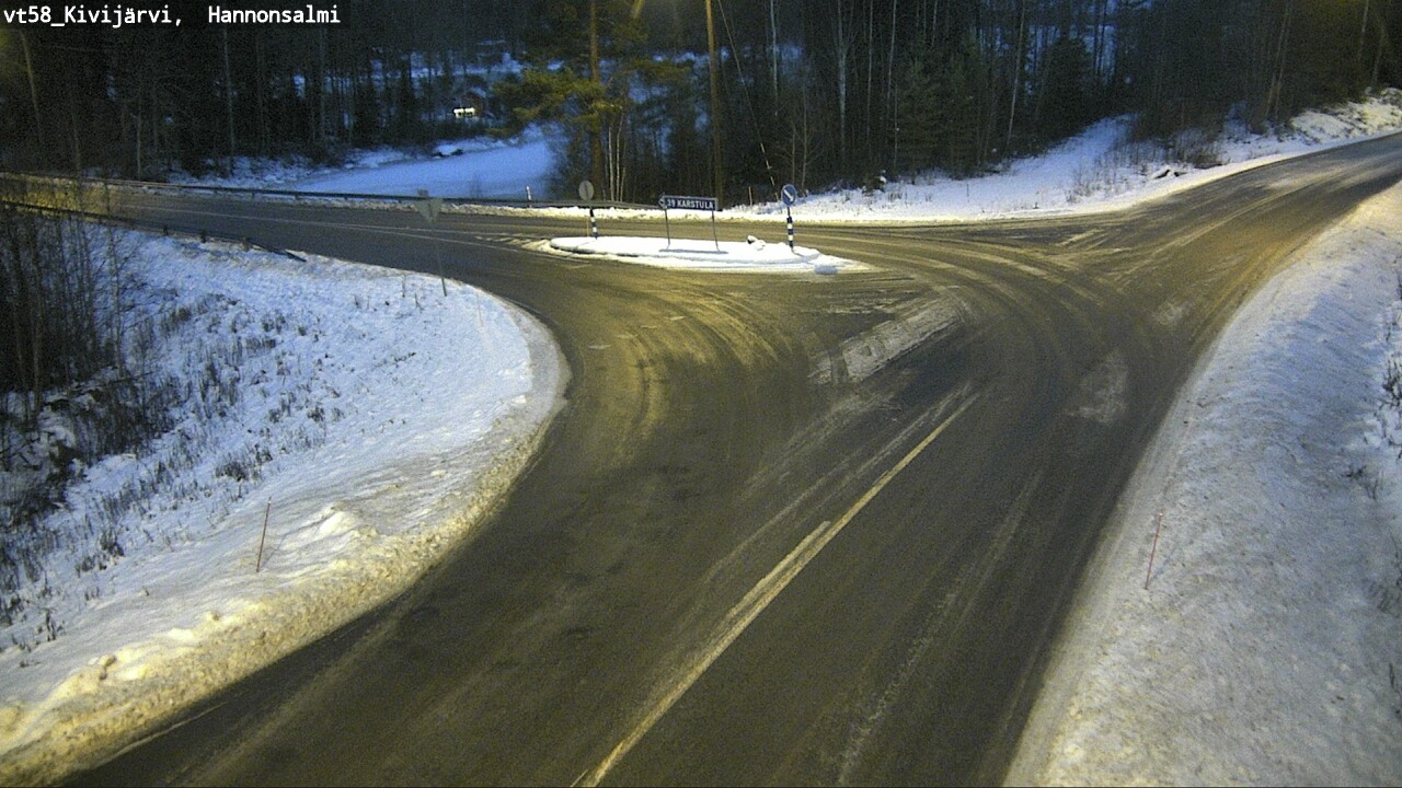 Weather Camera Image Road 58 Kivijärvi, Hannonsalmi, Kivijärvi, Keski-Suomi