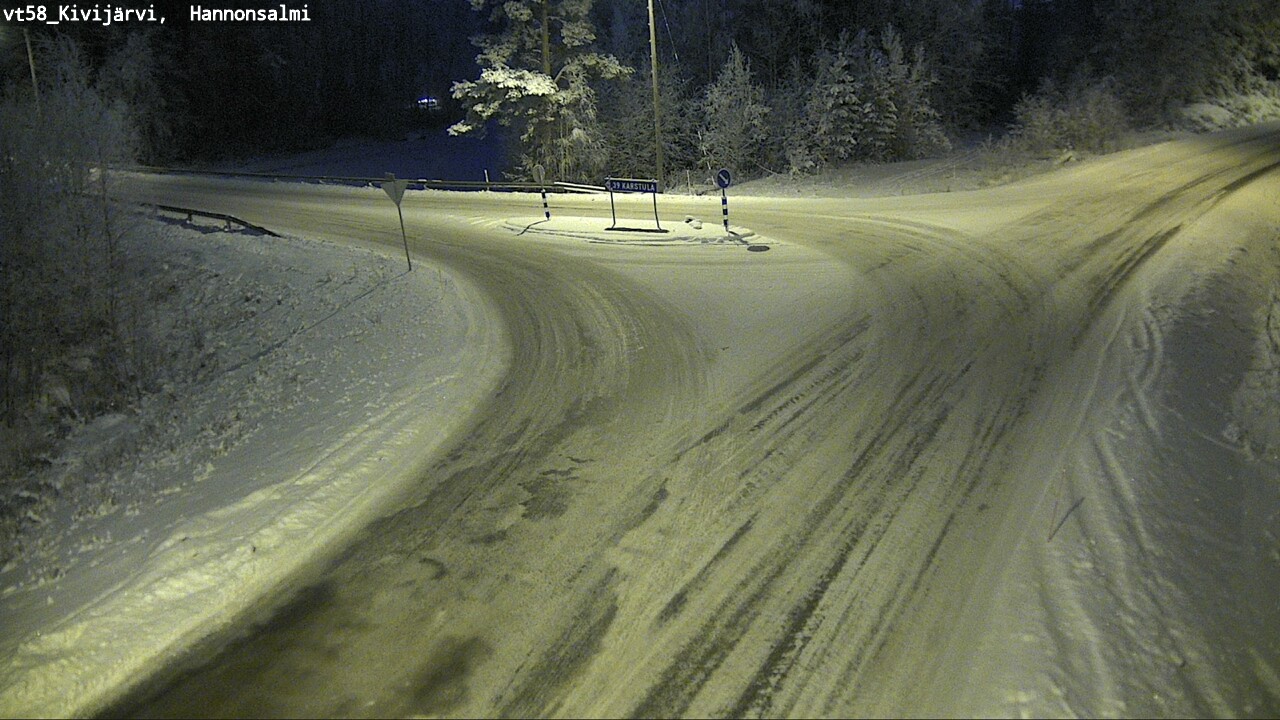 Weather Camera Image Road 58 Kivijärvi, Hannonsalmi, Kivijärvi, Keski-Suomi