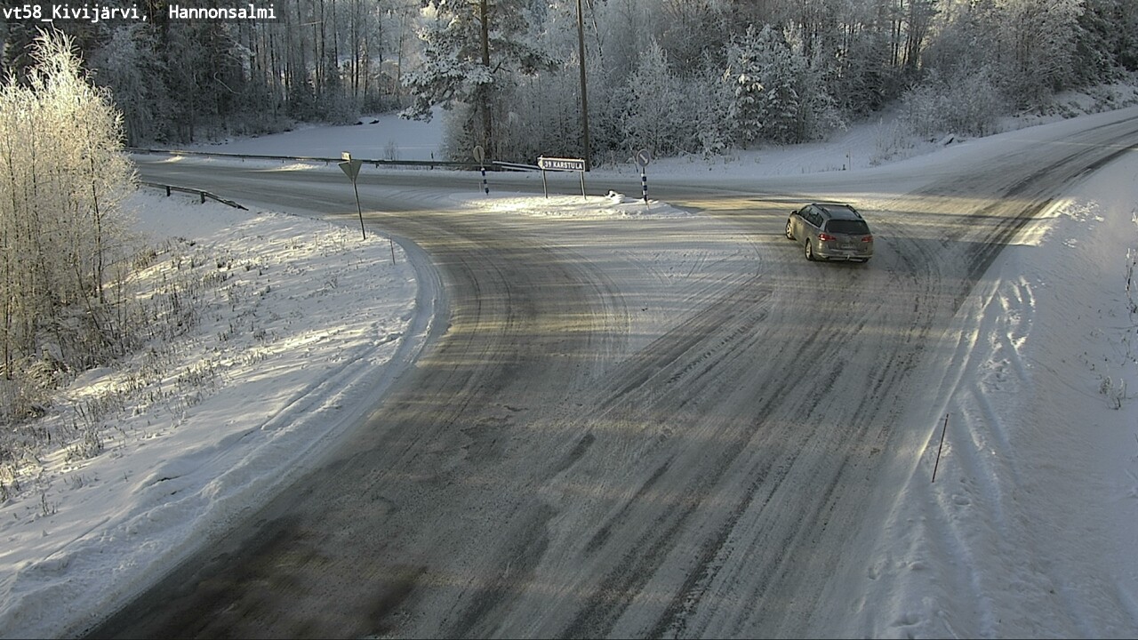 Weather Camera Image Road 58 Kivijärvi, Hannonsalmi, Kivijärvi, Keski-Suomi