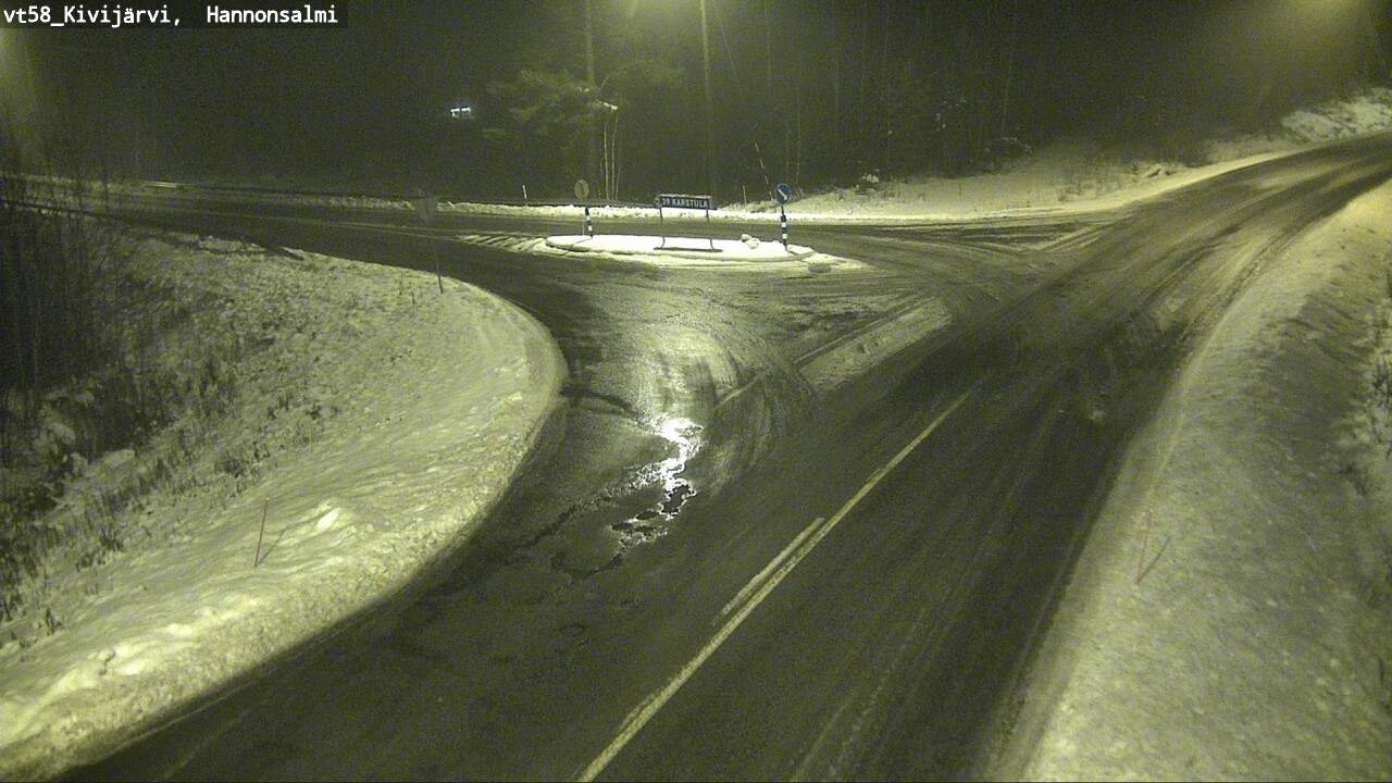 Weather Camera Image Väg 58 Kivijärvi, Hannonsalmi, Kivijärvi, Keski-Suomi