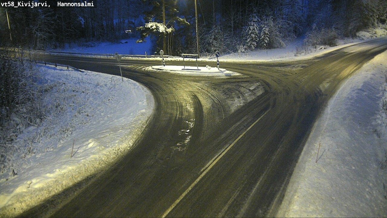 Weather Camera Image Väg 58 Kivijärvi, Hannonsalmi, Kivijärvi, Keski-Suomi