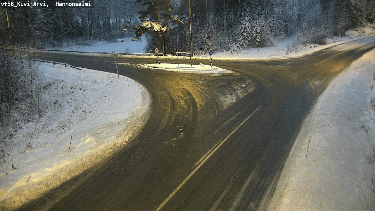 Weather Camera Image Väg 58 Kivijärvi, Hannonsalmi, Kivijärvi, Keski-Suomi