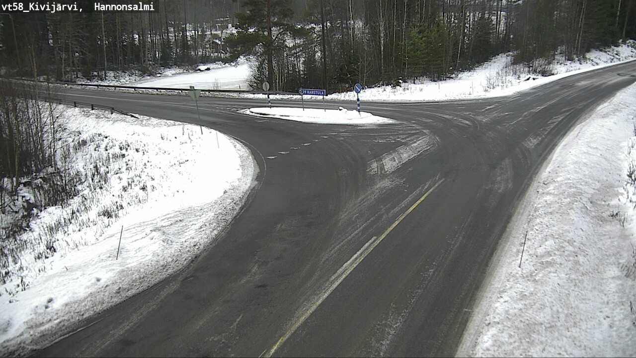 Weather Camera Image Road 58 Kivijärvi, Hannonsalmi, Kivijärvi, Keski-Suomi