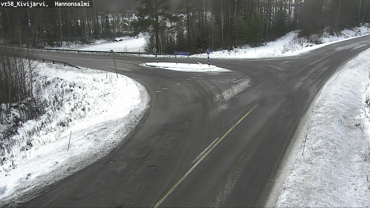 Weather Camera Image Road 58 Kivijärvi, Hannonsalmi, Kivijärvi, Keski-Suomi