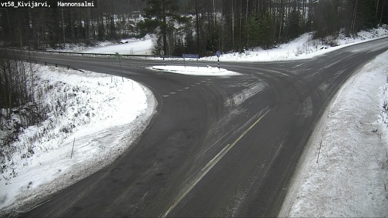 Weather Camera Image Road 58 Kivijärvi, Hannonsalmi, Kivijärvi, Keski-Suomi