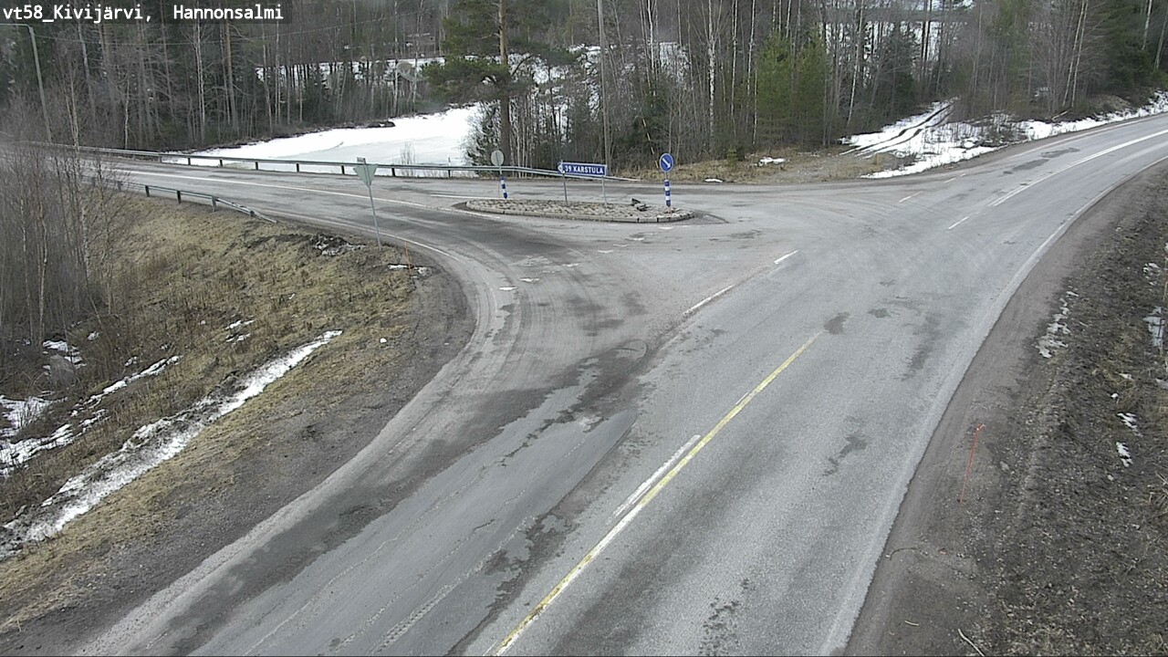 Weather Camera Image Road 58 Kivijärvi, Hannonsalmi, Kivijärvi, Keski-Suomi