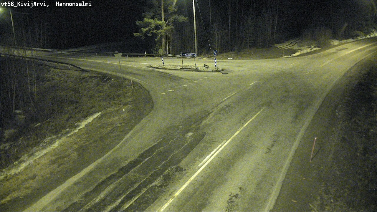 Weather Camera Image Road 58 Kivijärvi, Hannonsalmi, Kivijärvi, Keski-Suomi