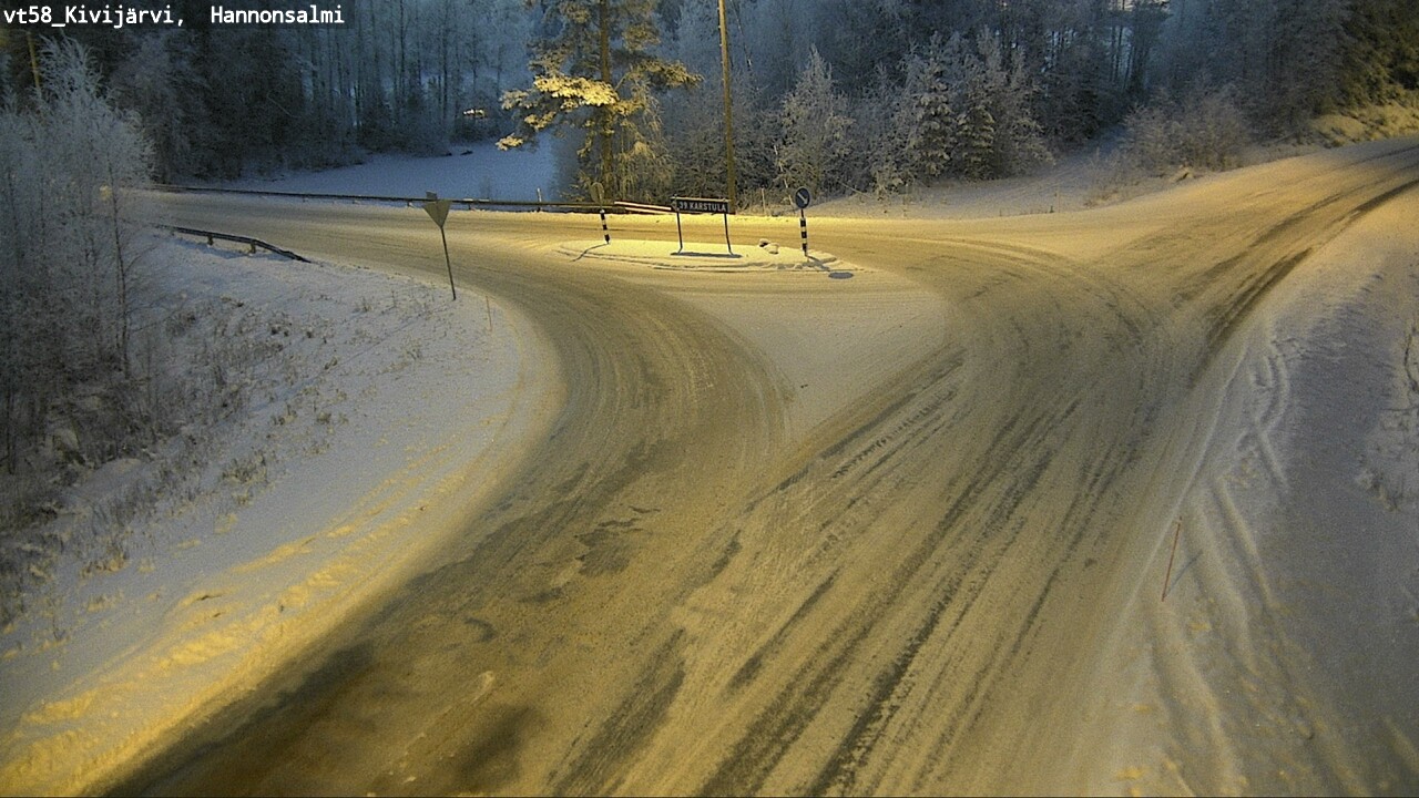 Weather Camera Image Road 58 Kivijärvi, Hannonsalmi, Kivijärvi, Keski-Suomi