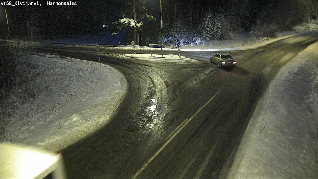 Weather Camera Image Väg 58 Kivijärvi, Hannonsalmi, Kivijärvi, Keski-Suomi