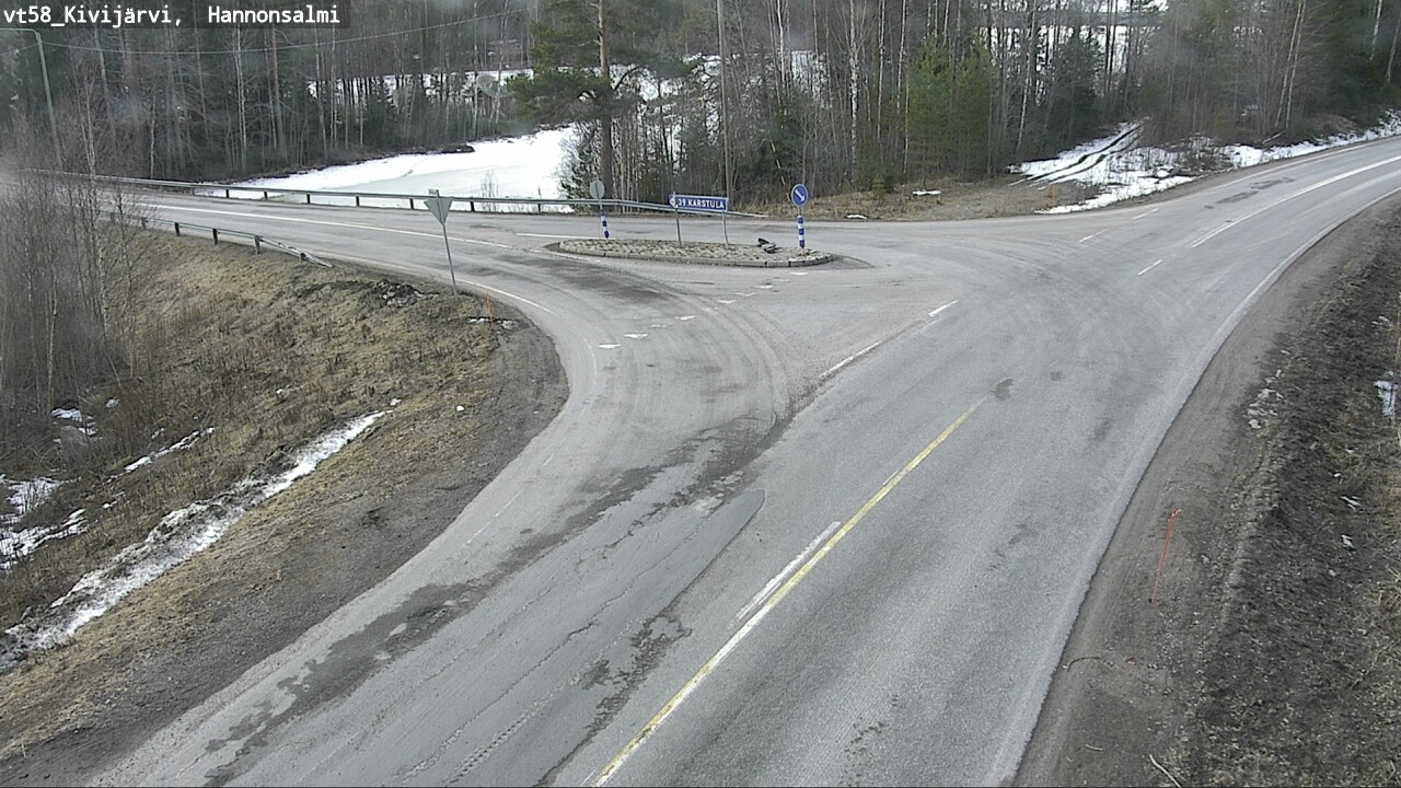 Weather Camera Image Road 58 Kivijärvi, Hannonsalmi, Kivijärvi, Keski-Suomi