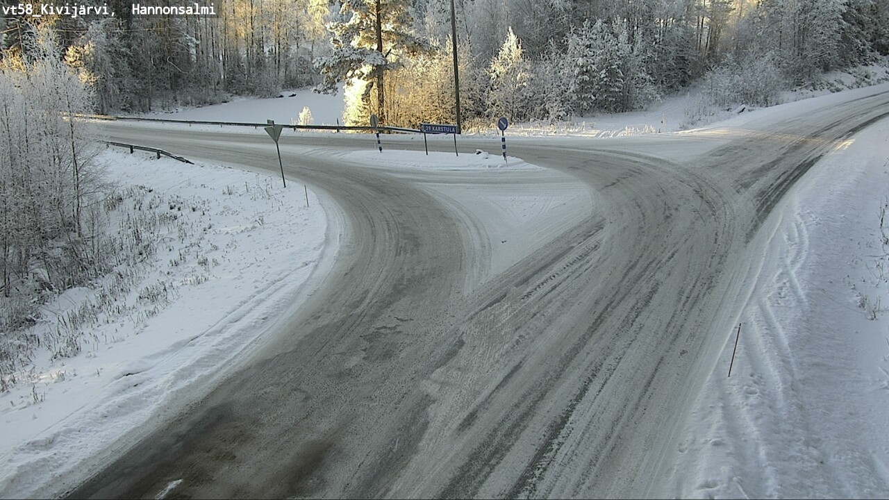 Weather Camera Image Road 58 Kivijärvi, Hannonsalmi, Kivijärvi, Keski-Suomi