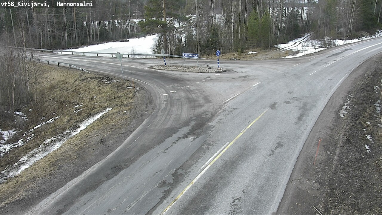 Weather Camera Image Road 58 Kivijärvi, Hannonsalmi, Kivijärvi, Keski-Suomi