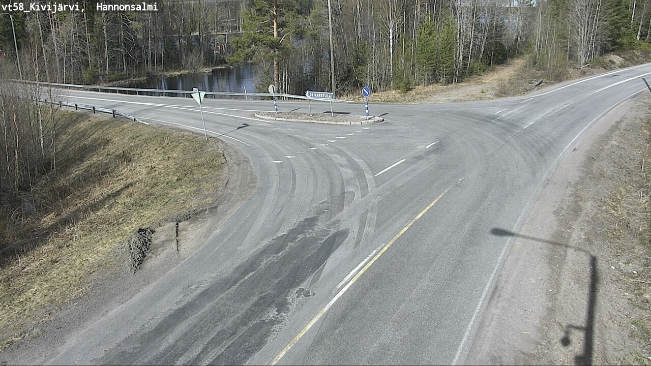 Weather Camera Image Road 58 Kivijärvi, Hannonsalmi, Kivijärvi, Keski-Suomi