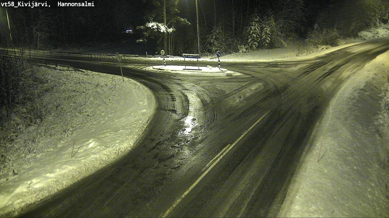 Weather Camera Image Väg 58 Kivijärvi, Hannonsalmi, Kivijärvi, Keski-Suomi