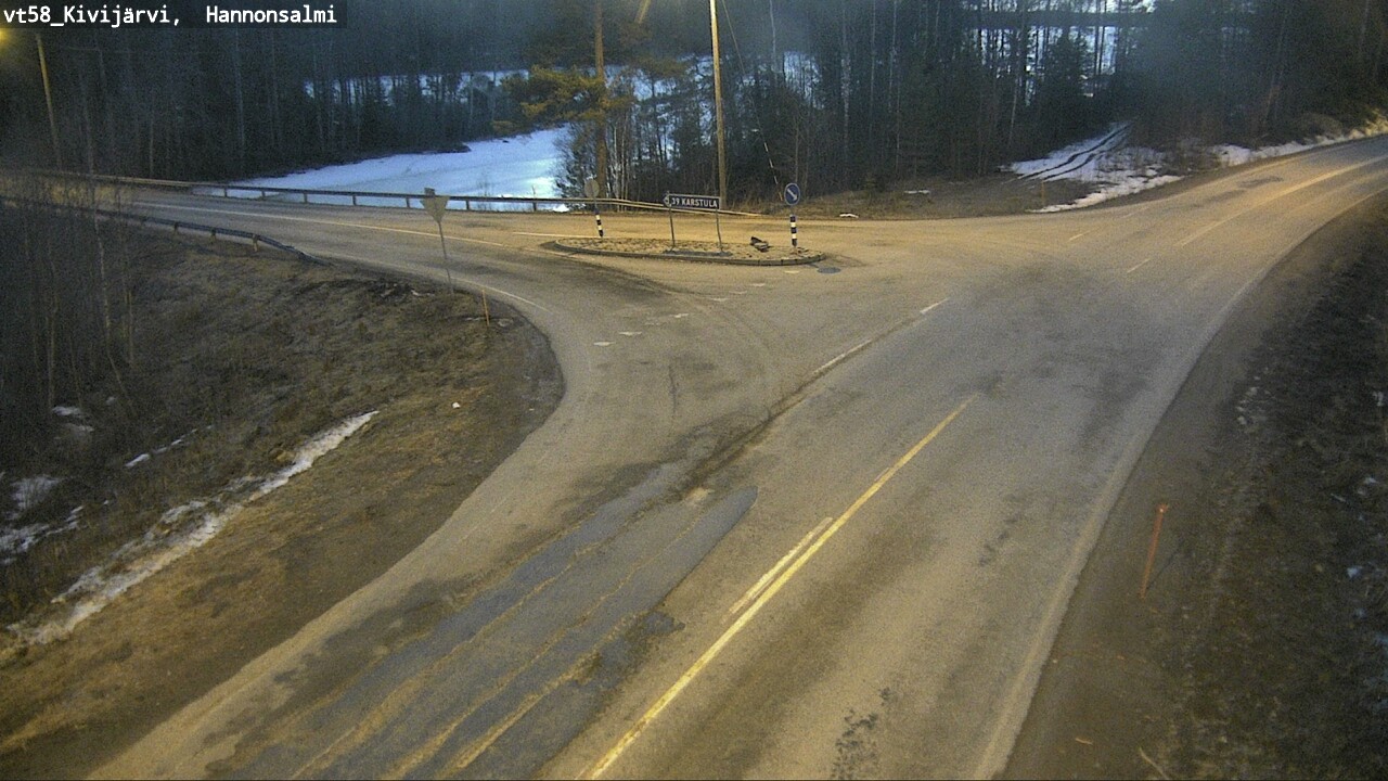 Weather Camera Image Road 58 Kivijärvi, Hannonsalmi, Kivijärvi, Keski-Suomi