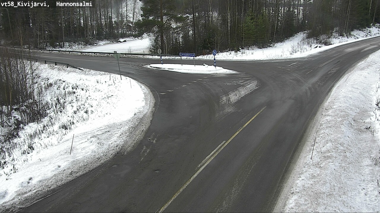 Weather Camera Image Road 58 Kivijärvi, Hannonsalmi, Kivijärvi, Keski-Suomi